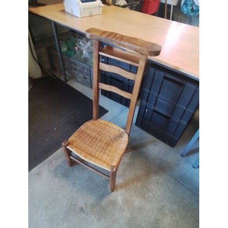 PRIE DIEU BOIS ASSISE TRESSÉE 