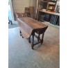 TABLE OVALE A ABATTANTS BOIS PIÈTEMENT TOURNÉS 