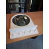 MIROIR PORTE MANTEAU 5 PATÈRES BOIS BLANC 