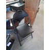 CHAISE PLIANTE MÉTAL ET PU NOIR