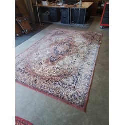 TAPIS LAINE VIEX ROSE ÉCRU BLEU 300X200CM