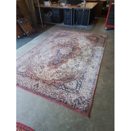 TAPIS LAINE VIEX ROSE ÉCRU BLEU 300X200CM