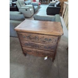 COMMODE BOIS MOULURÉ 3 TIROIRS STYLE LOUIS XV