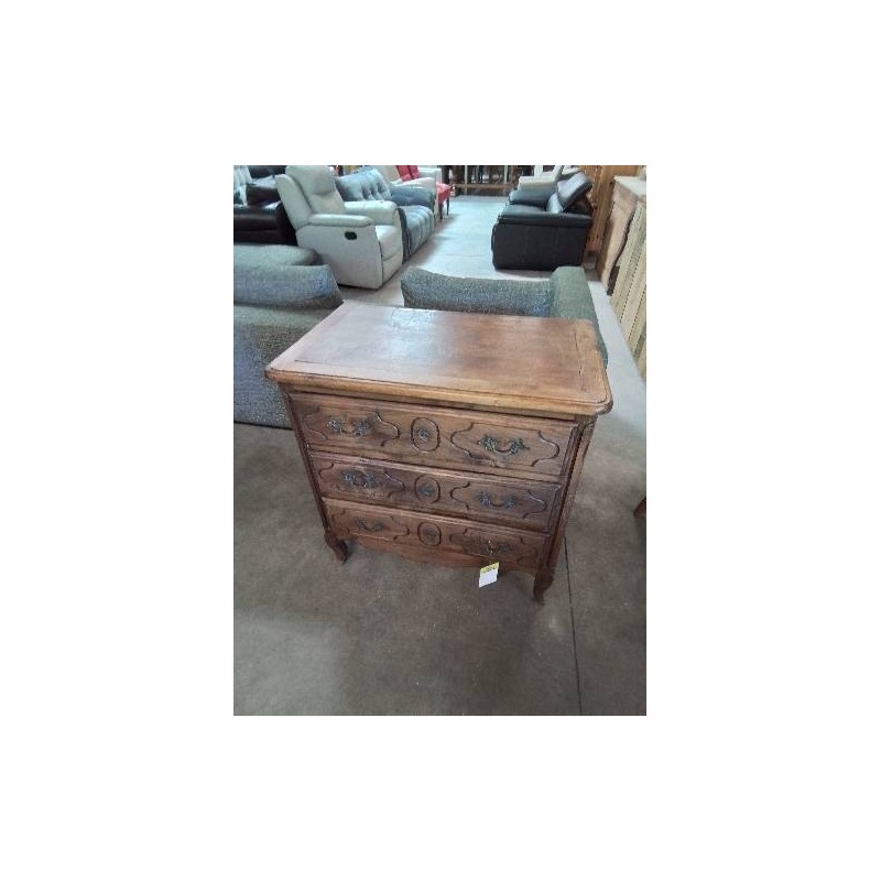 COMMODE BOIS MOULURÉ 3 TIROIRS STYLE LOUIS XV