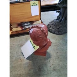 STATUETTE JEUNE FILLE PATRE PEINT DÉBUT XXE