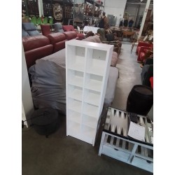 COLONNE DOUBLE RANGE CD’S BOIS BLANC 12 NICHES