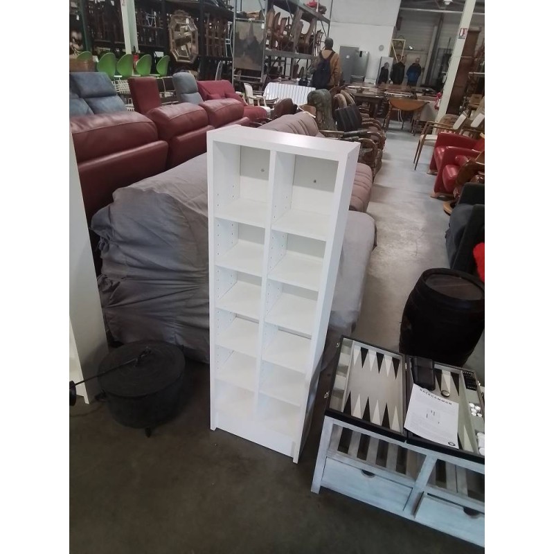 COLONNE DOUBLE RANGE CD’S BOIS BLANC 12 NICHES