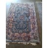 TAPIS LAINE ET FAIT MAIN IRAN VIEUX ROSE BLEU ÉCRU 187X129CM
