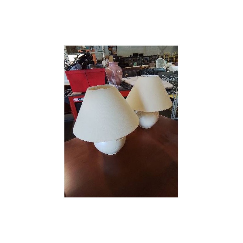 LAMPE CÉRAMIQUE ECRU AUX POISSONS AJ ECRU