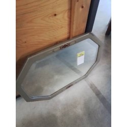 MIROIR OCTOGONAL BOIS GRIS ART DÉCO 