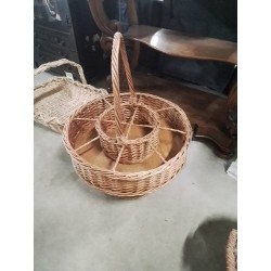 PANIER BAR PORTE BOUTEILLES VANNERIE 