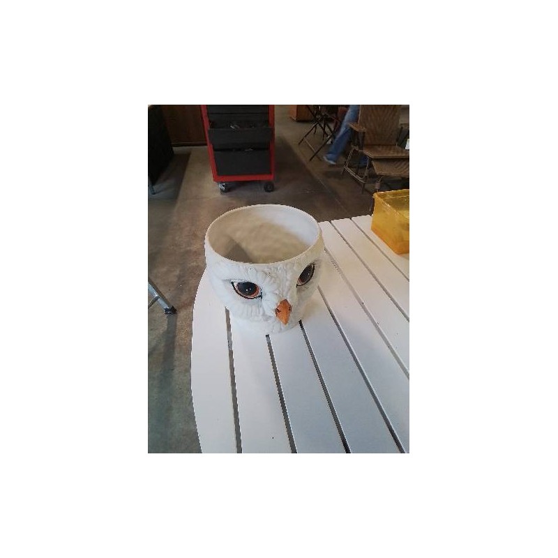 CACHE POT ROND CÉRAMIQUE A LA CHOUETTE 20CM