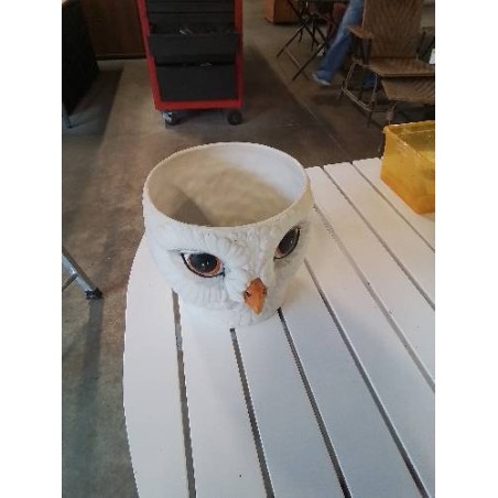 CACHE POT ROND CÉRAMIQUE A LA CHOUETTE 20CM