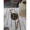 BOULE MARINE VERRE SOUFFLÉ TEINTÉ VERT ET CORDAGE 