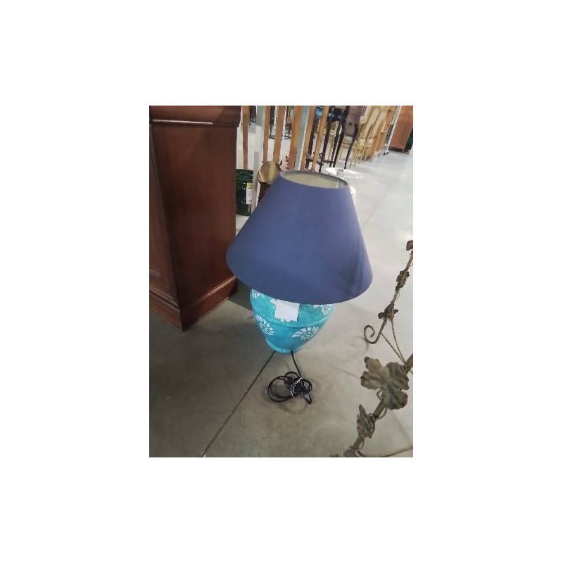 LAMPE CÉRAMIQUE BLEU ÉCRU AJ VIOLET