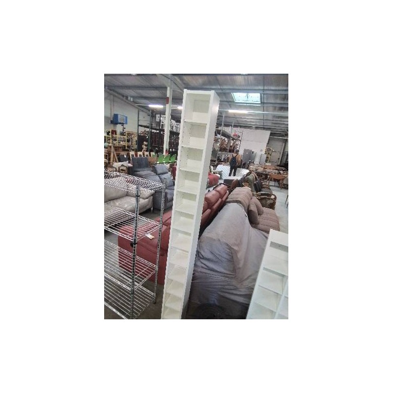 COLONNE RANGE CD’S BOIS BLANC 12 NICHES