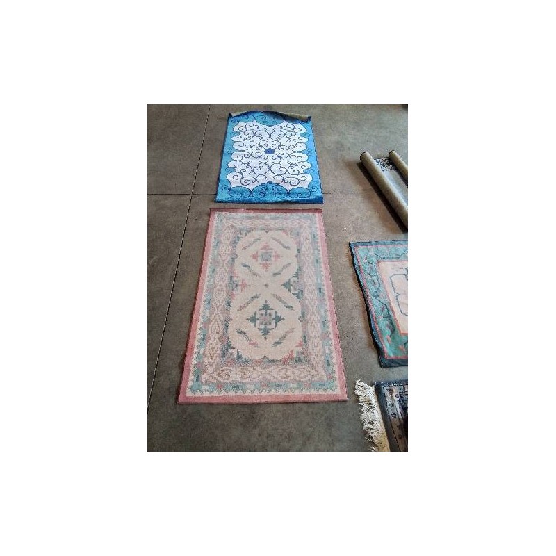 TAPIS ROSE VERT ÉCRU 110X70CM