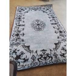 TAPIS BLEU VERT 110X70CM