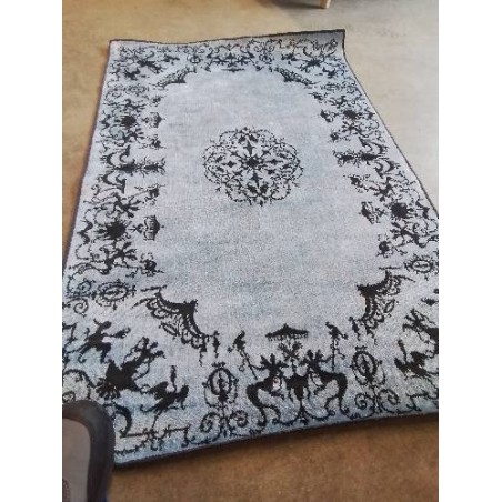 TAPIS BLEU VERT 110X70CM