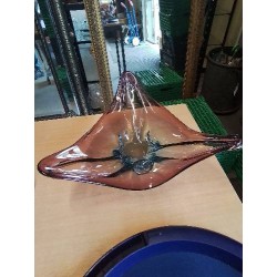 COUPE TRIANGULAIRE VERRE TEINTÉ MAUVE
