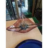 COUPE TRIANGULAIRE VERRE TEINTÉ MAUVE