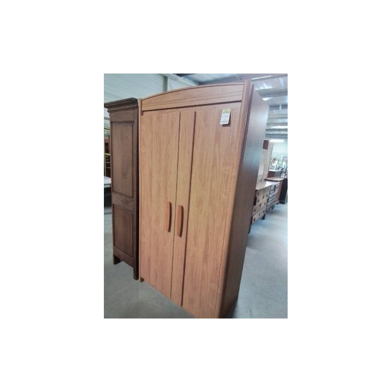 ARMOIRE LINGERE PENDERIE BOIS CLAIR 2 PORTES GAMI
