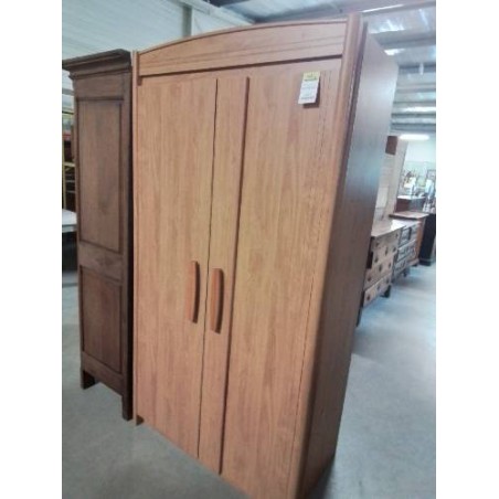 ARMOIRE LINGERE PENDERIE BOIS CLAIR 2 PORTES GAMI