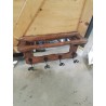 PORTE MANTEAU MURAL BOIS A BARREAUX 4 PATÈRES FER FORGÉ 