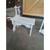 PORTE PLANTE RECTANGULAIRE BOIS PEINT BLANC