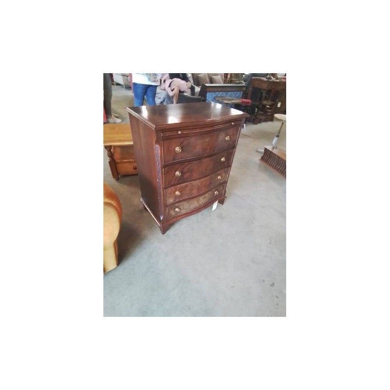 COMMODE ANGLAISE BOIS 1 TABLETTE 4 TIROIRS 