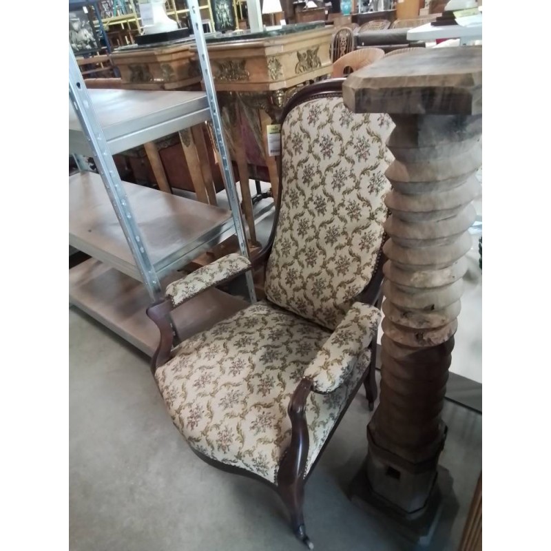 VOLTAIRE TISSU BEIGE FLEURI XIXE 