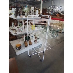 ETENDOIR A ROULETTES MÉTAL BLANC 