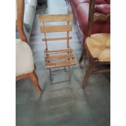 CHAISE ENFANT PLIANTE BOIS DÉBUT XXE