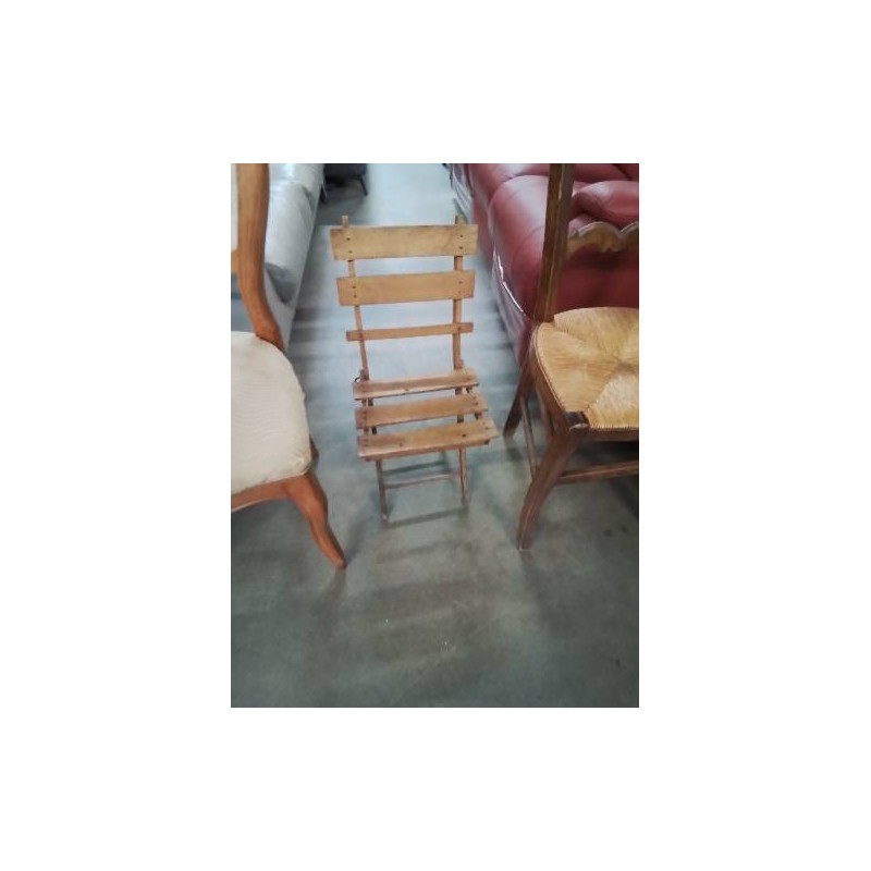 CHAISE ENFANT PLIANTE BOIS DÉBUT XXE