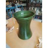 VASE DIABOLO CÉRAMIQUE ÉMAILLÉE VERT ANNÉES 50 35,5CM