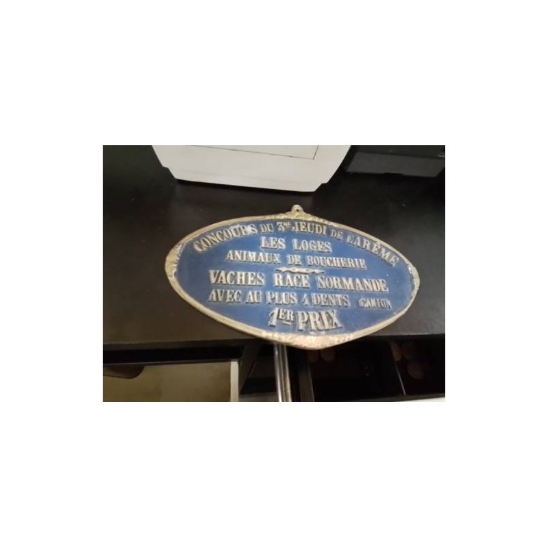 PLAQUE COMICE AGRICOLE LES LOGES MÉTAL 