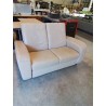 CANAPÉ CUIR  BEIGE 2 PLACES