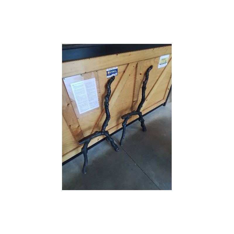 PIETEMENT DE BANC DE JARDIN FONTE ART NOUVEAU XIXE FRÈRES MOREL CHARLEVILLE