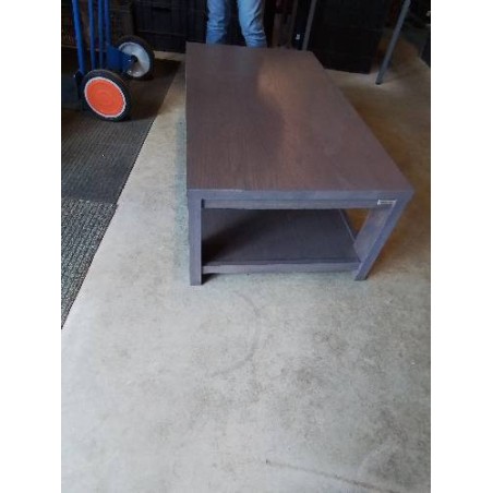 TABLE BASSE BOIS TAUPE 2 PLATEAUX ERNEST MENARD