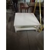 TABLE BASSE CARRÉE 2 NIVEAUX BOIS BLANC