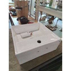 VASQUE A POSER CÉRAMIQUE  BLANC 41CM VERINI