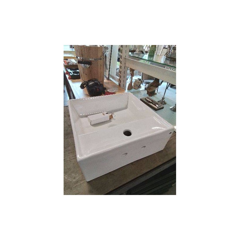 VASQUE A POSER CÉRAMIQUE  BLANC 41CM VERINI