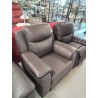 FAUTEUIL RELAX MANUEL CUIR TAUPE EVASION