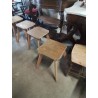 TABOURET BOIS CLAIR PIEDS COMPAS 