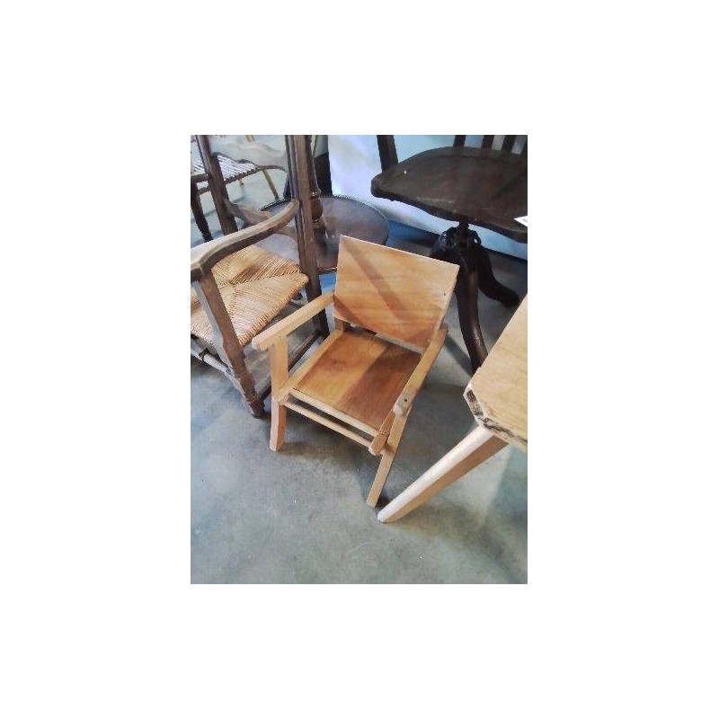 CHAISE ENFANT BOIS CLAIR ANNÉES 50