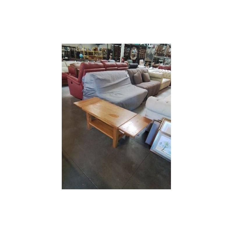 TABLE BASSE RECTANGULAIRE CHENE CLAIR EXTENSIBLE 