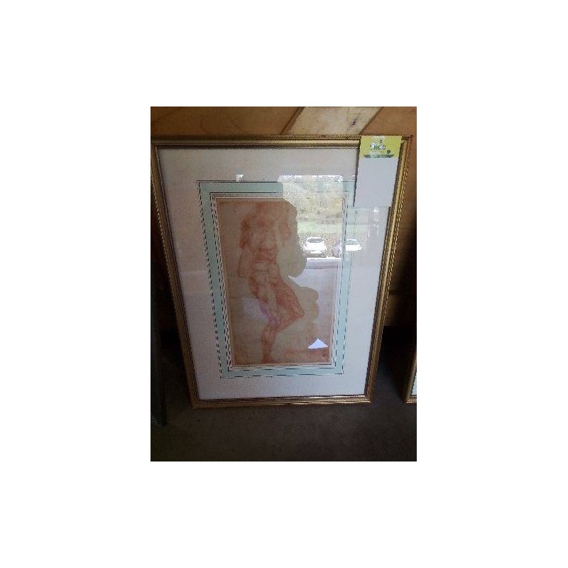 GRAVURE NU HOMME