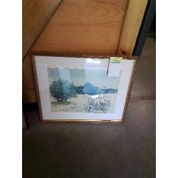 AQUARELLE SOUS-BOIS MICHEL COLIN (1934)