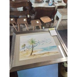 AQUARELLE BORD DE MER MÉDITERRANÉEN BEN JEDDI (XX-XXI)