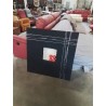 CADRE NOIR BOULES DE BILLARD ROUGE 90X90CM